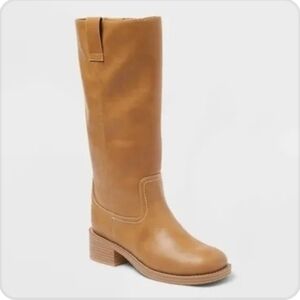 Universal Thread Caramel Mid-Calf Block Heel Boots